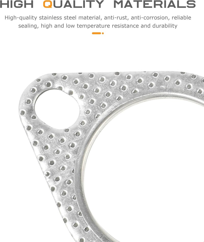 SCUARI 2PCS Exhaust Gasket,Car Accessories Exhaust Flange Gasket,Muffler Gasket,Catalytic Converter Gasket,Exhaust Flange Repair Kit with Bolt & Nut,Fit for Car,Truck,Replace #120-06310-0002 (2.5inch) - Image 5